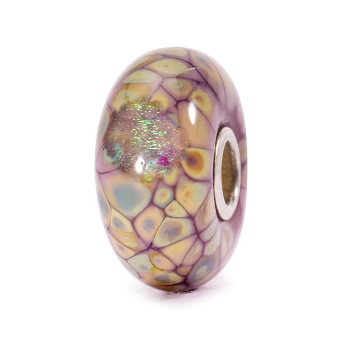 INSERTO DONNA TROLLBEADS 62019 MOSAICO DI FIORI VIOLA - TROLLBEADS