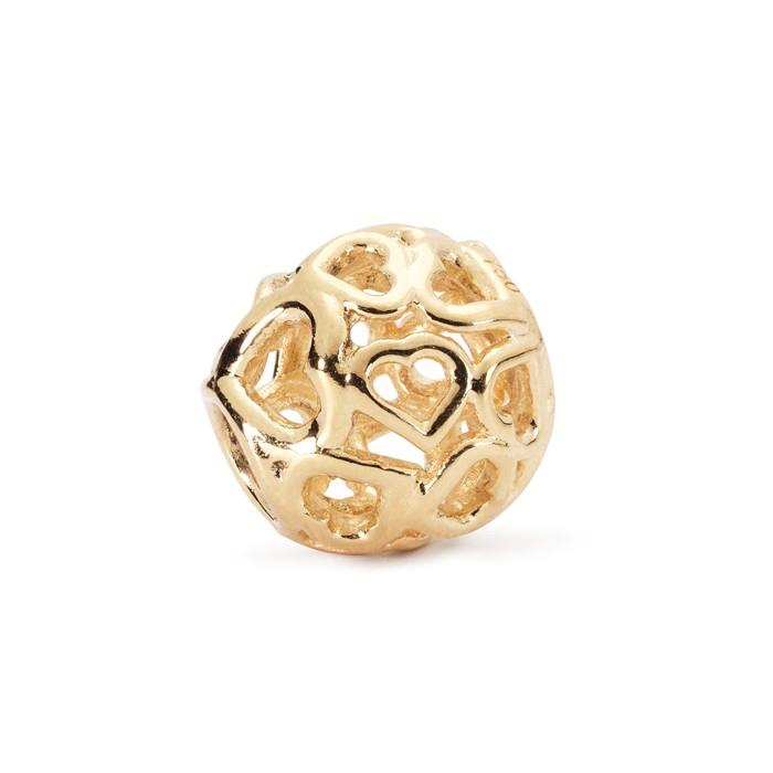 INSERTO DONNA TROLLBEADS 21825 BOUQUET DI CUORI 18KT - TROLLBEADS