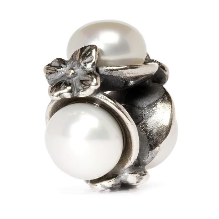 INSERTO DONNA TROLLBEADS 51732 TRIPLA PERLA BIANCA - TROLLBEADS