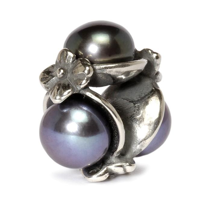 INSERTO DONNA TROLLBEADS 51733 TRIPLA PERLA NERA - TROLLBEADS