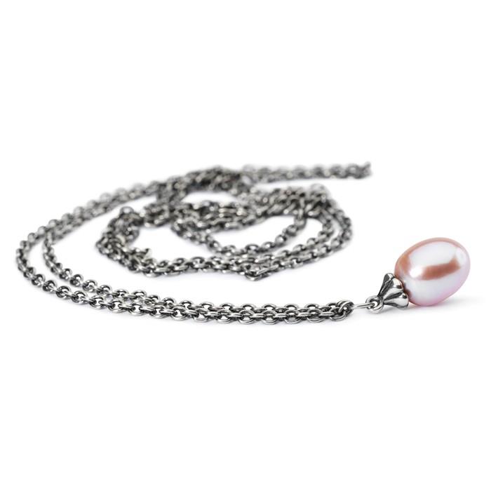 COLLANA DONNA TROLLBEADS TAGFA-00049 COLLANA FANTASIA CON PERLA ROSA CM60 - TROLLBEADS