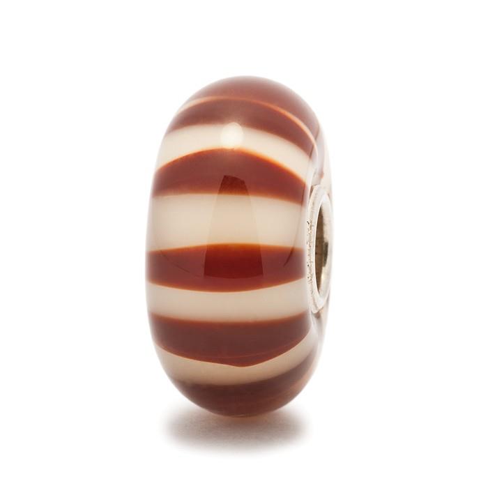 INSERTO DONNA TROLLBEADS 61439 STRISCE DI CACAO - TROLLBEADS