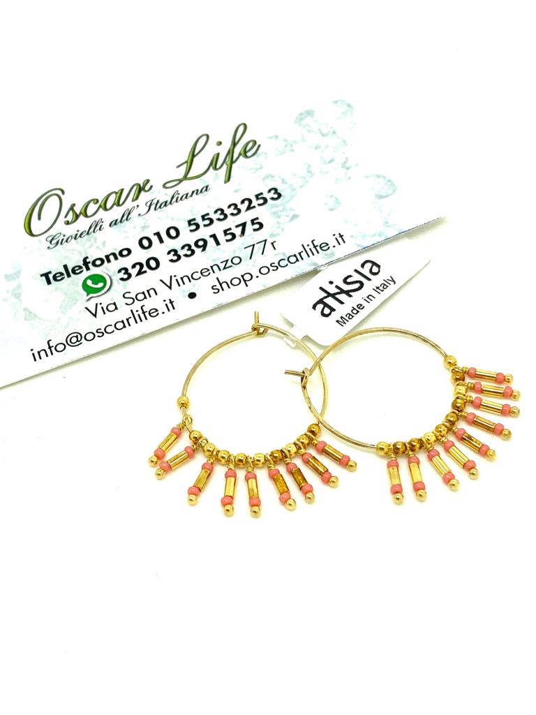 ORECCHINI  ALISIA AL3812-ORO-CORALLO - ALISIA